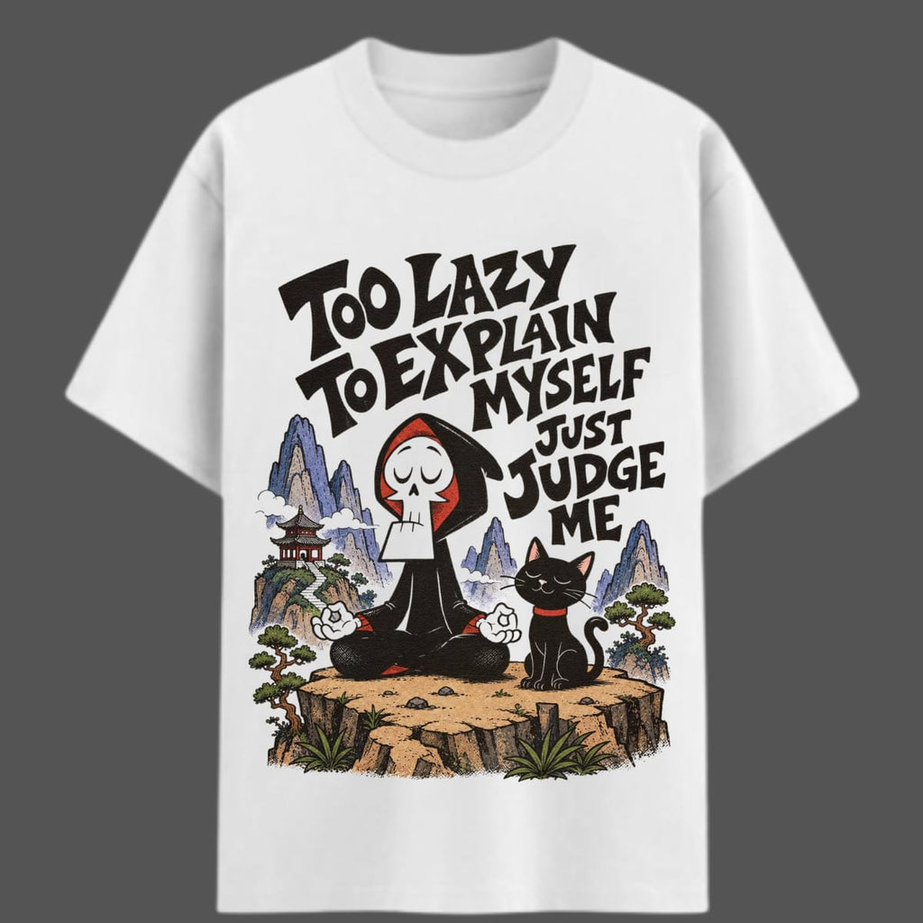 Too Lazy Oversized Graphic T-Shirt