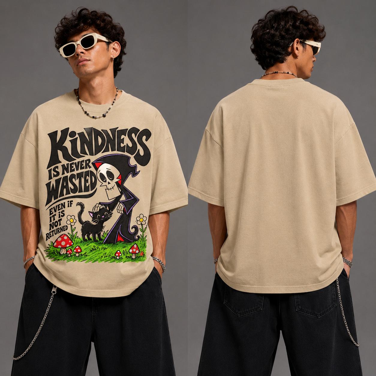 Shadow Kindness Oversized Graphic Tee