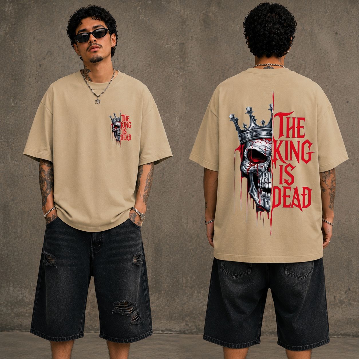 Dead Crown Graphic Oversized T-Shirt