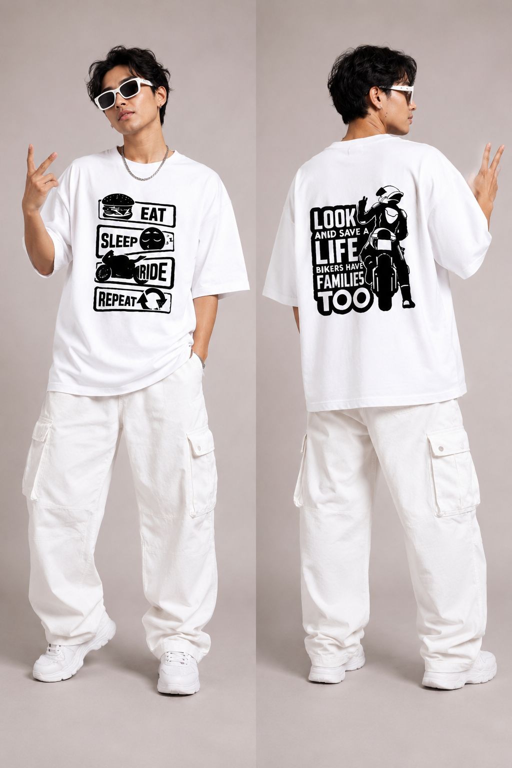 Biker Vibes Streetwear Oversized T-Shirt