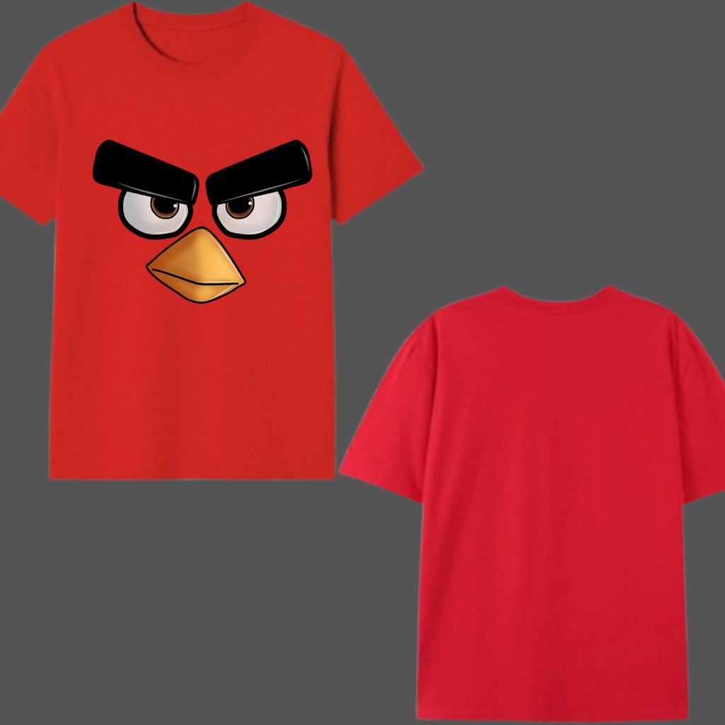 Angry Bird Oversized Graphic T-Shirt – White Edition