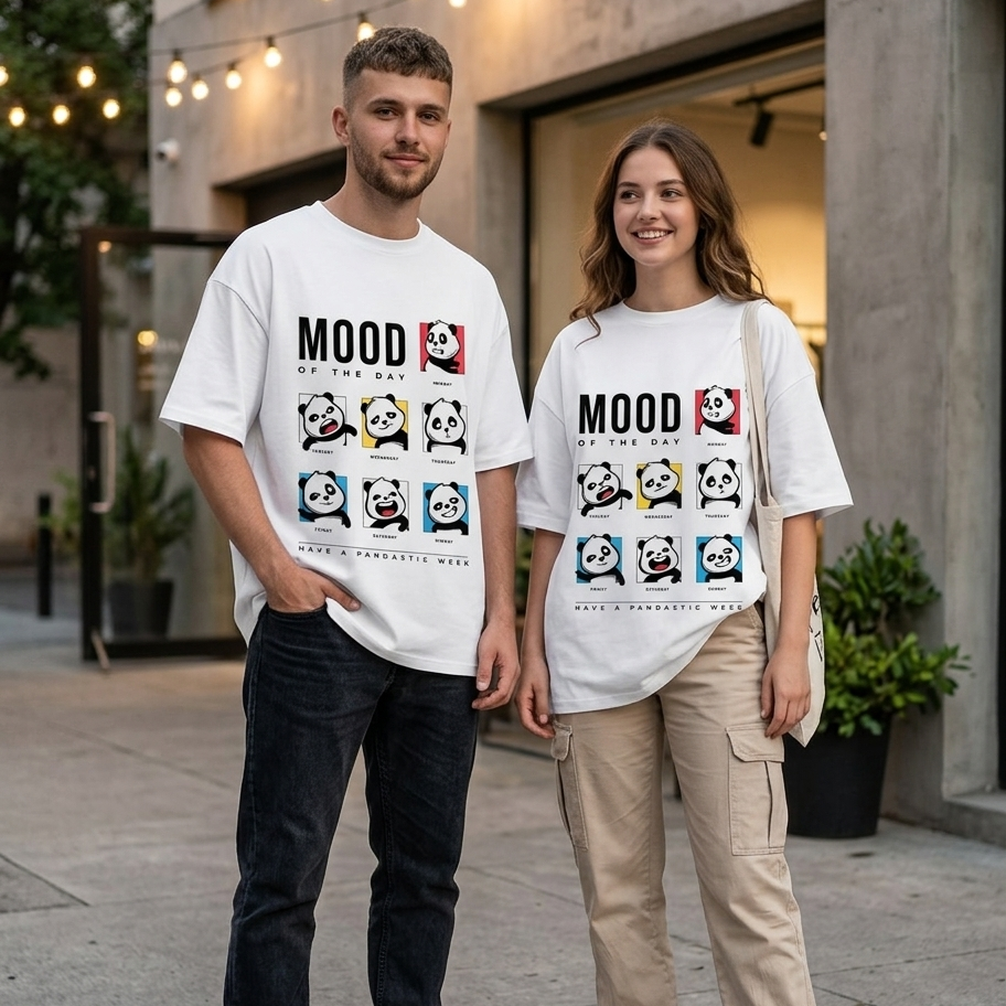 Street print Oversized T-Shirts.