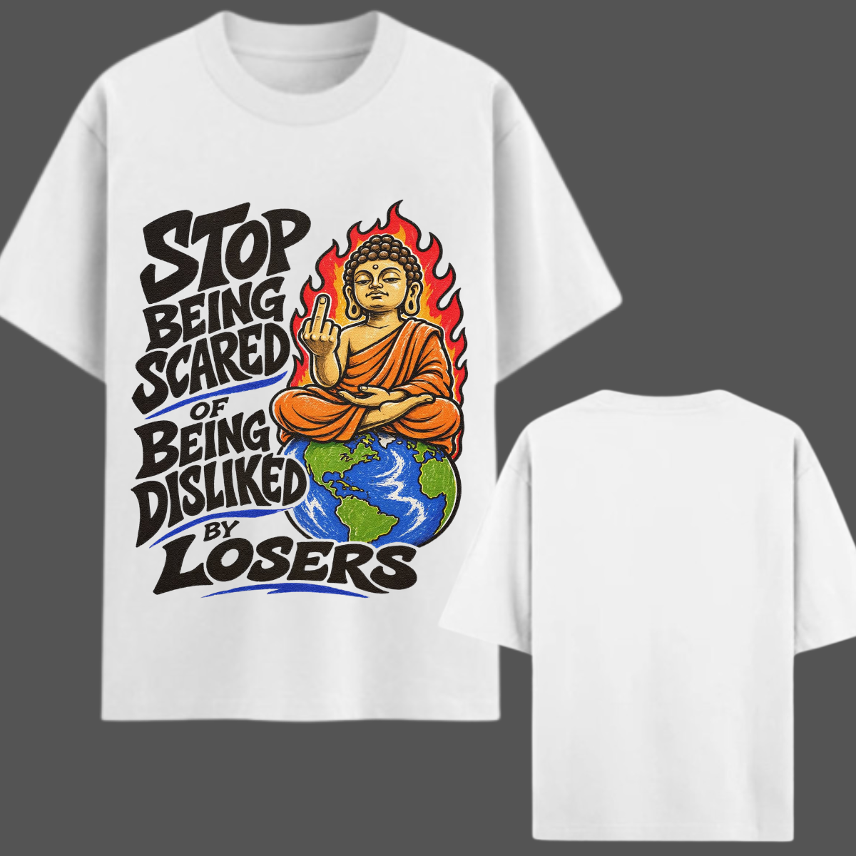 Fearless Mind Oversized Graphic T-Shirt