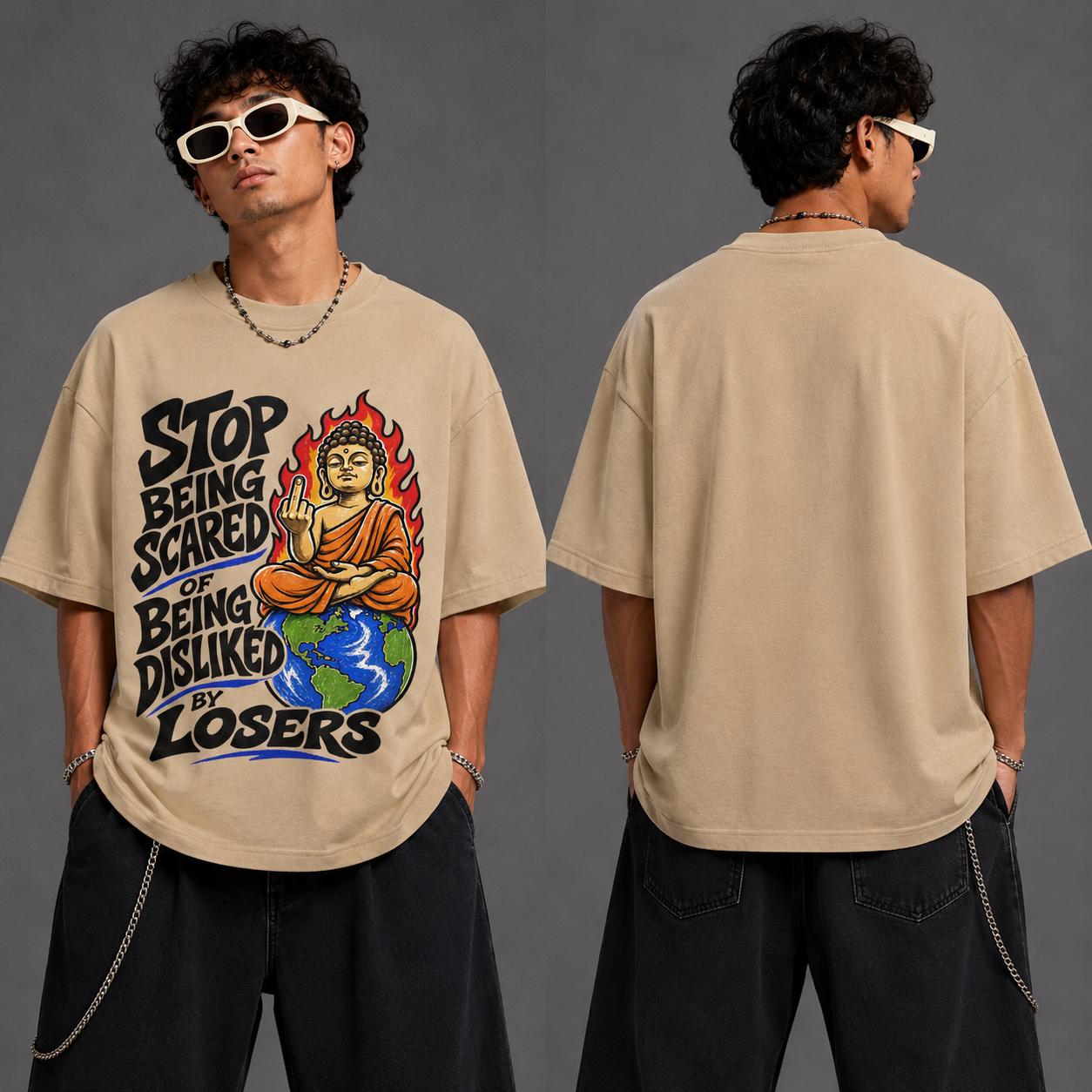 Fearless Mind Oversized Graphic T-Shirt