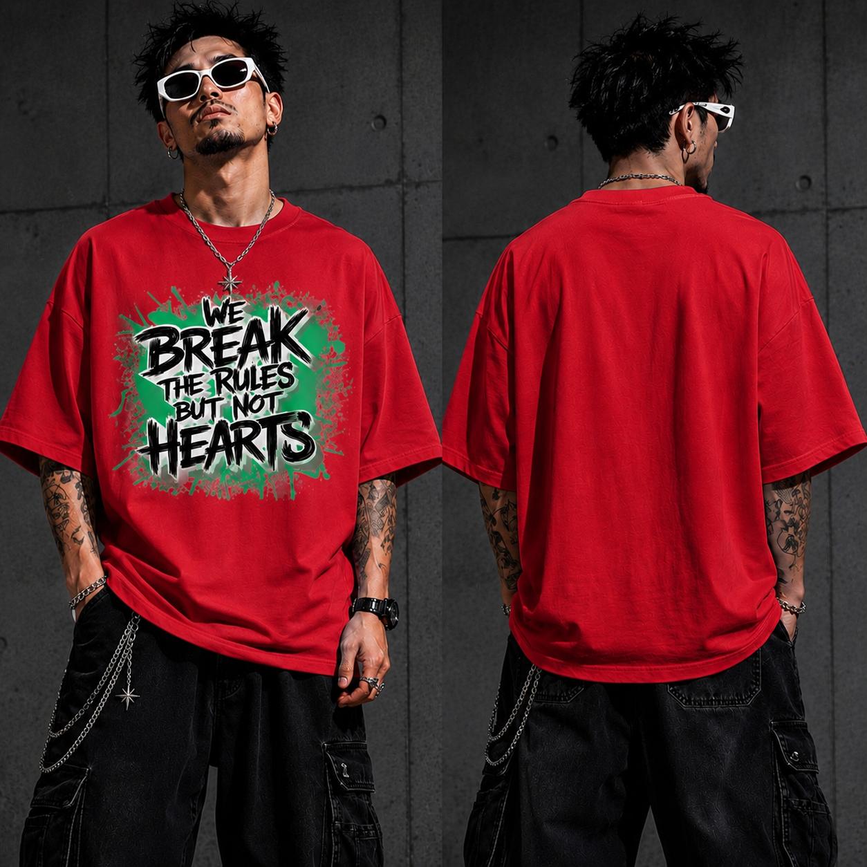Break The Rules Oversized Graphic T-Shirt