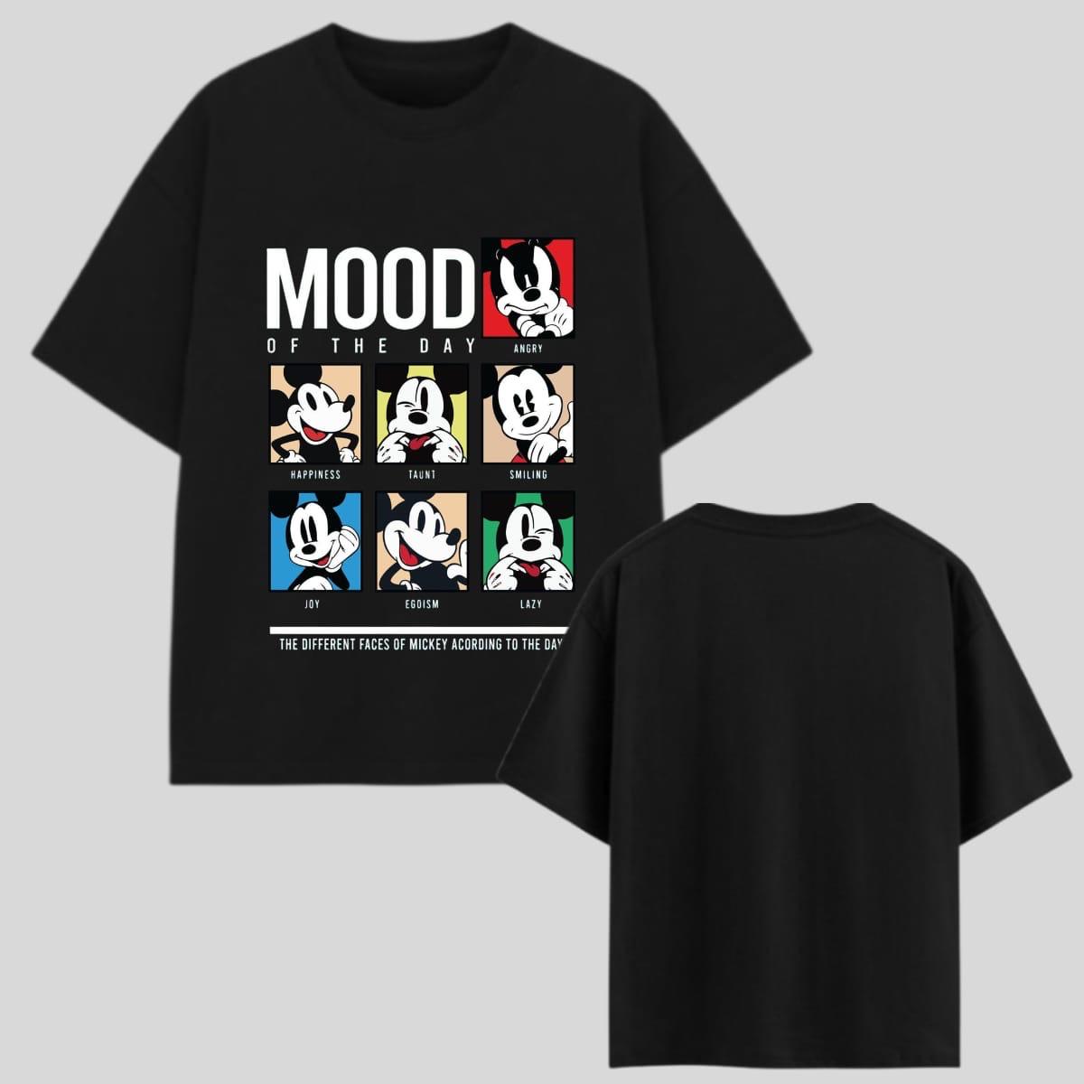 Mood of the Day Oversized Graphic Printed T-Shirt – Black | Y2R FASHION