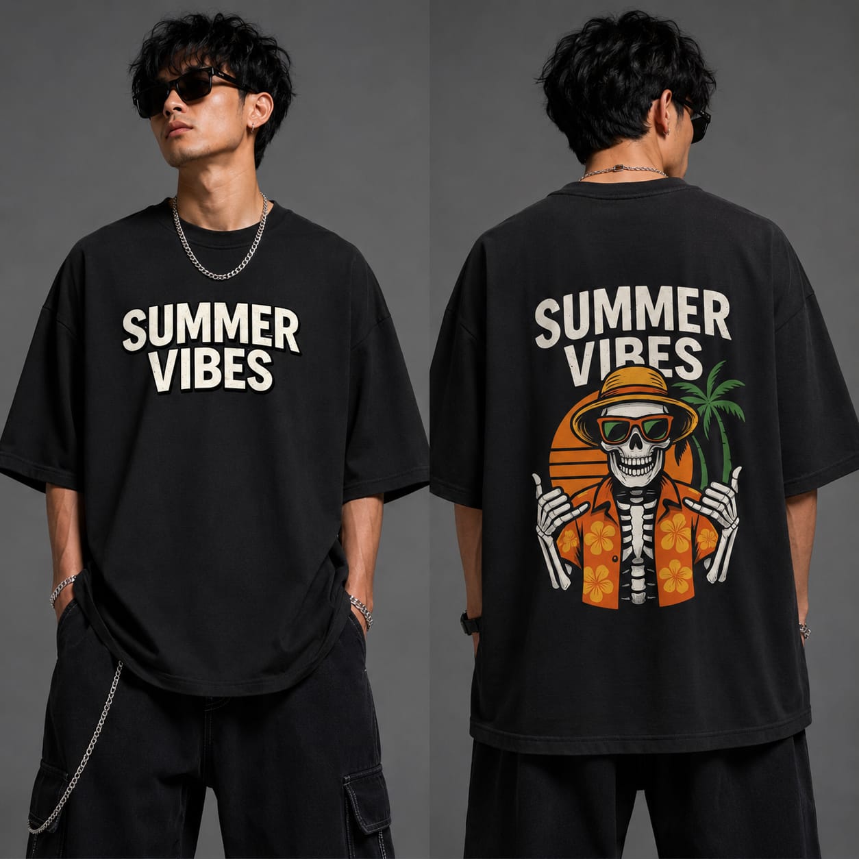 Summer Vibes Oversized Graphic T-Shirt