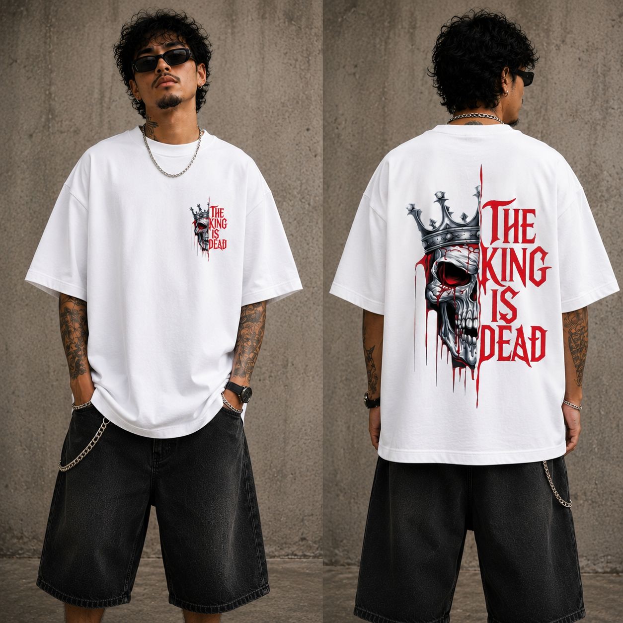 Dead Crown Graphic Oversized T-Shirt