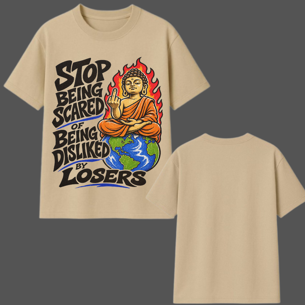 Fearless Mind Oversized Graphic T-Shirt