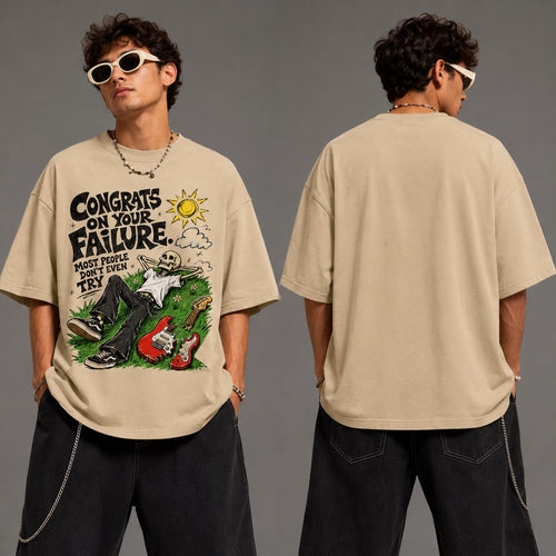Congrats On Your Failure Oversized Graphic T-Shirt