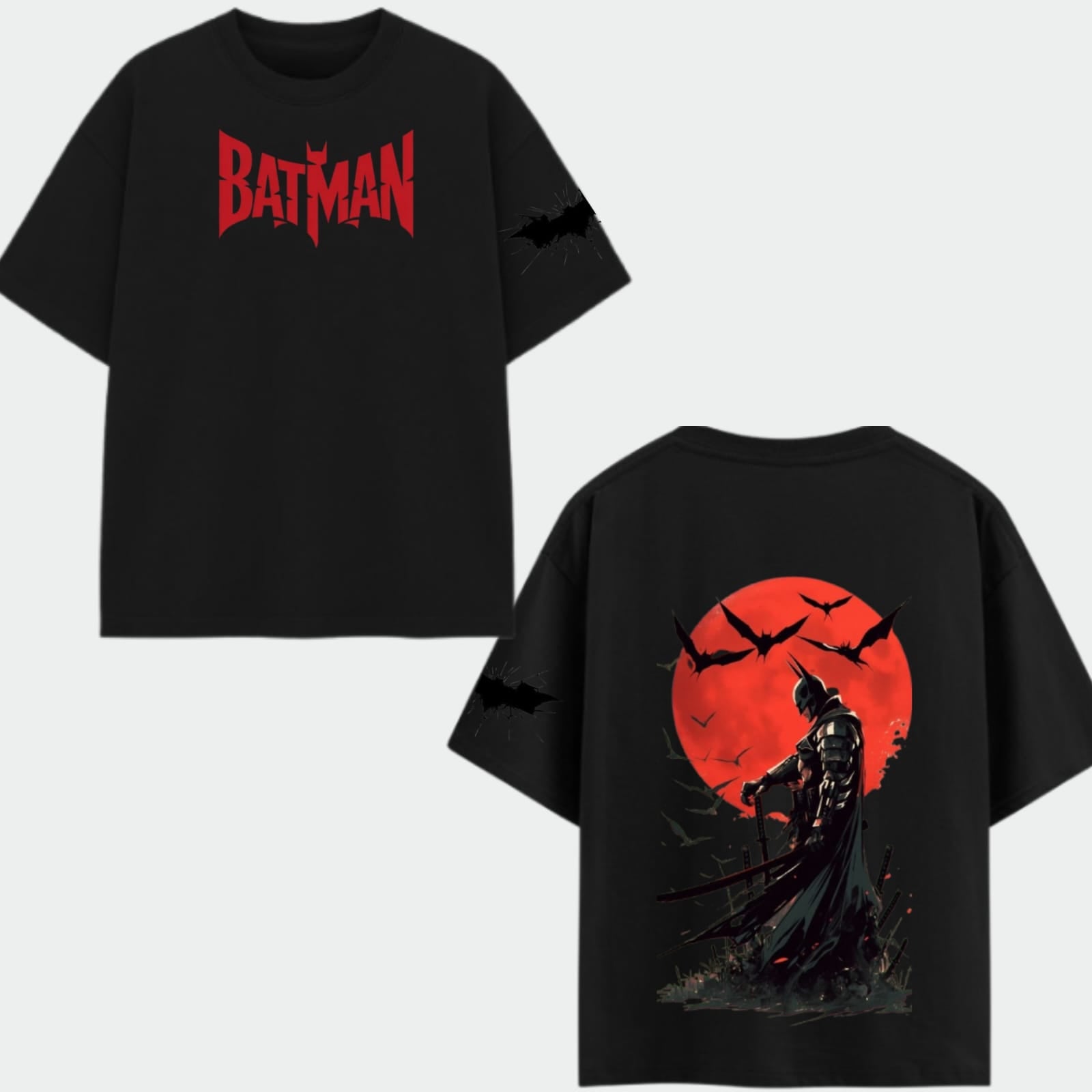 Batman Crimson Moon Shadow Graphic T-Shirt