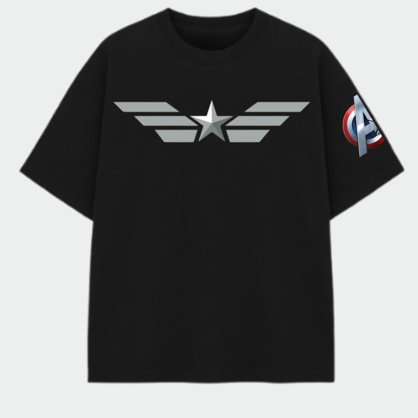 Captain America Graphic T-Shirt – Black