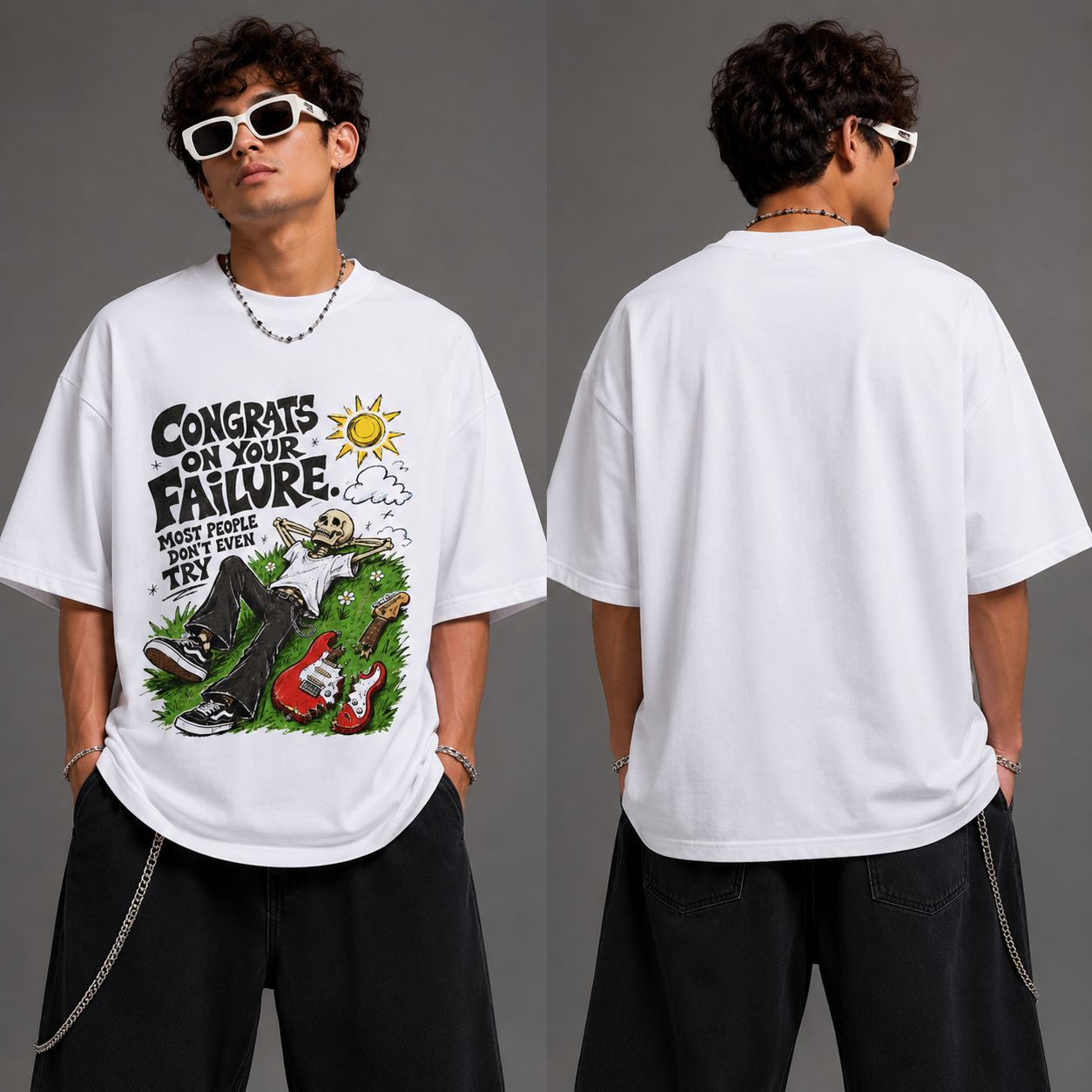 Congrats On Your Failure Oversized Graphic T-Shirt