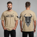 HOWDY Bull Skull Graphic Oversized T-Shirt