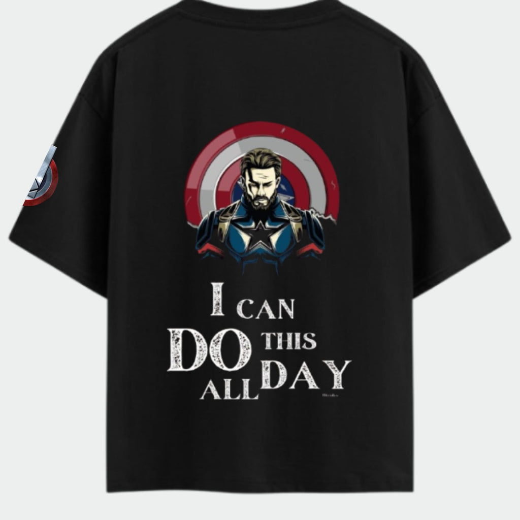 Captain America Graphic T-Shirt – Black