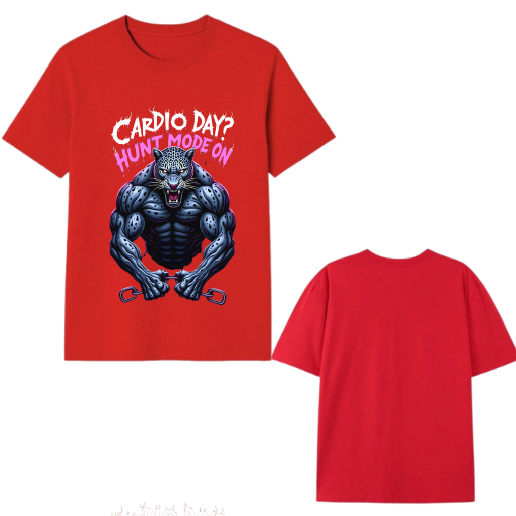 Cardio Day Hunt Mode On Oversized Graphic T-Shirt