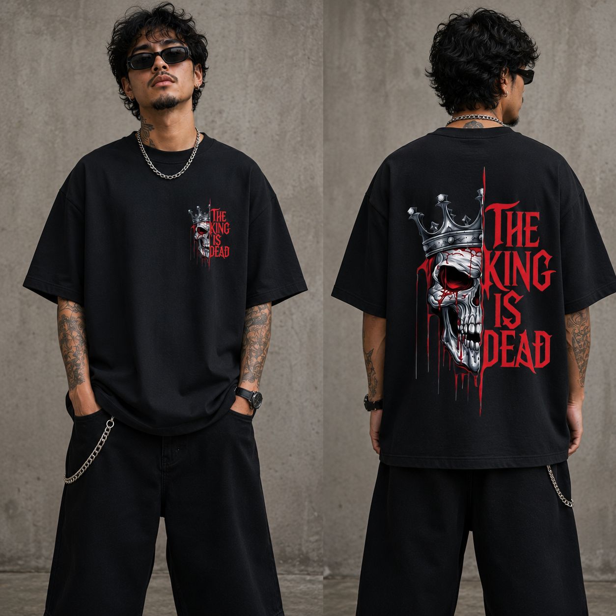 Dead Crown Graphic Oversized T-Shirt