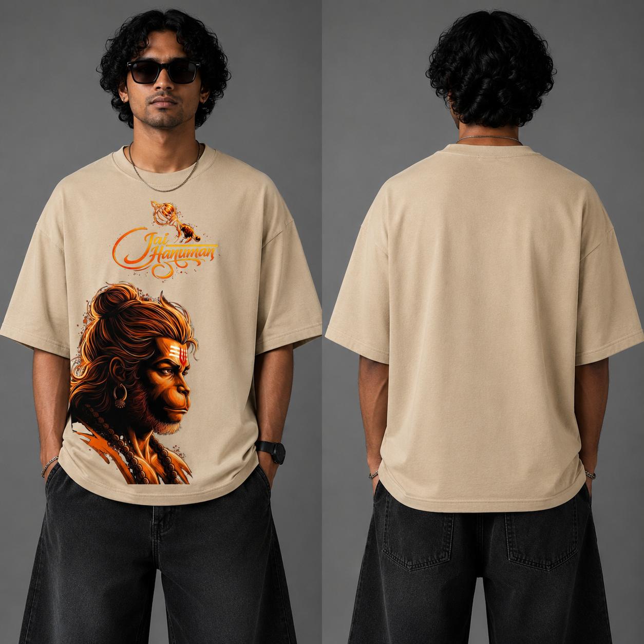 Jai Hanuman Oversized Graphic Printed T-Shirt – Y2R FASHION