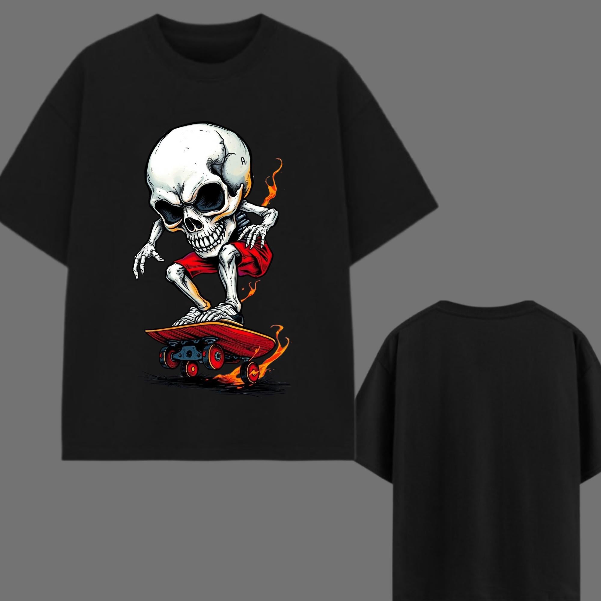 Skull Rider Oversized Graphic Printed T-Shirt Y2R FASHION