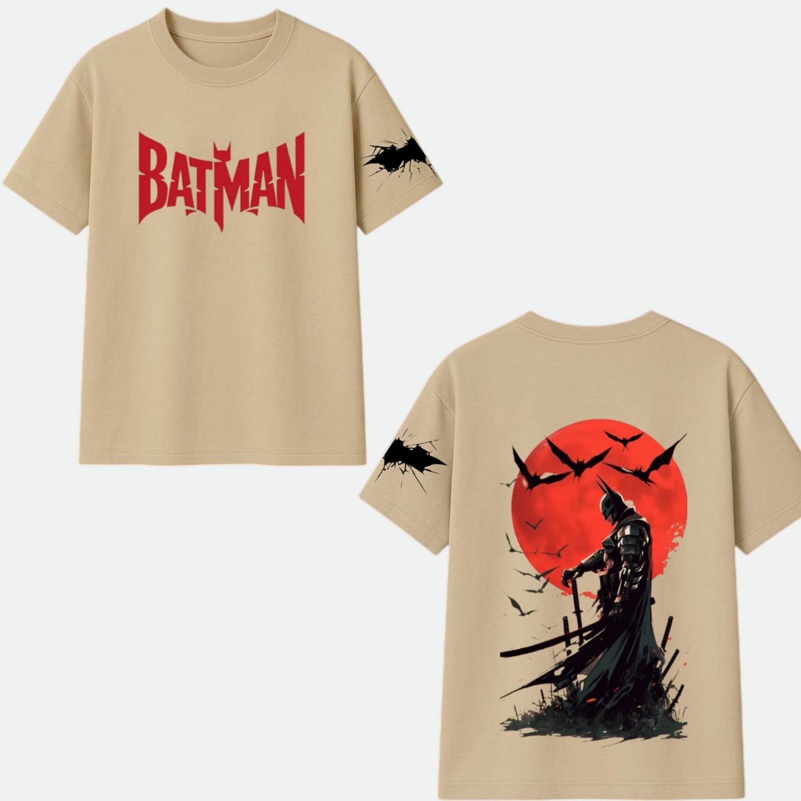 Batman Crimson Moon Shadow Graphic T-Shirt