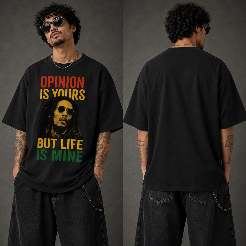 Opinion Is Yours Oversized Graphic Printed T-Shirt – Black | Y2R FASHION