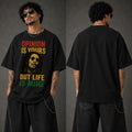 Opinion Is Yours Oversized Graphic Printed T-Shirt – Black | Y2R FASHION
