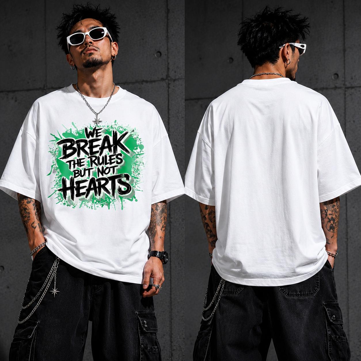 Break The Rules Oversized Graphic T-Shirt