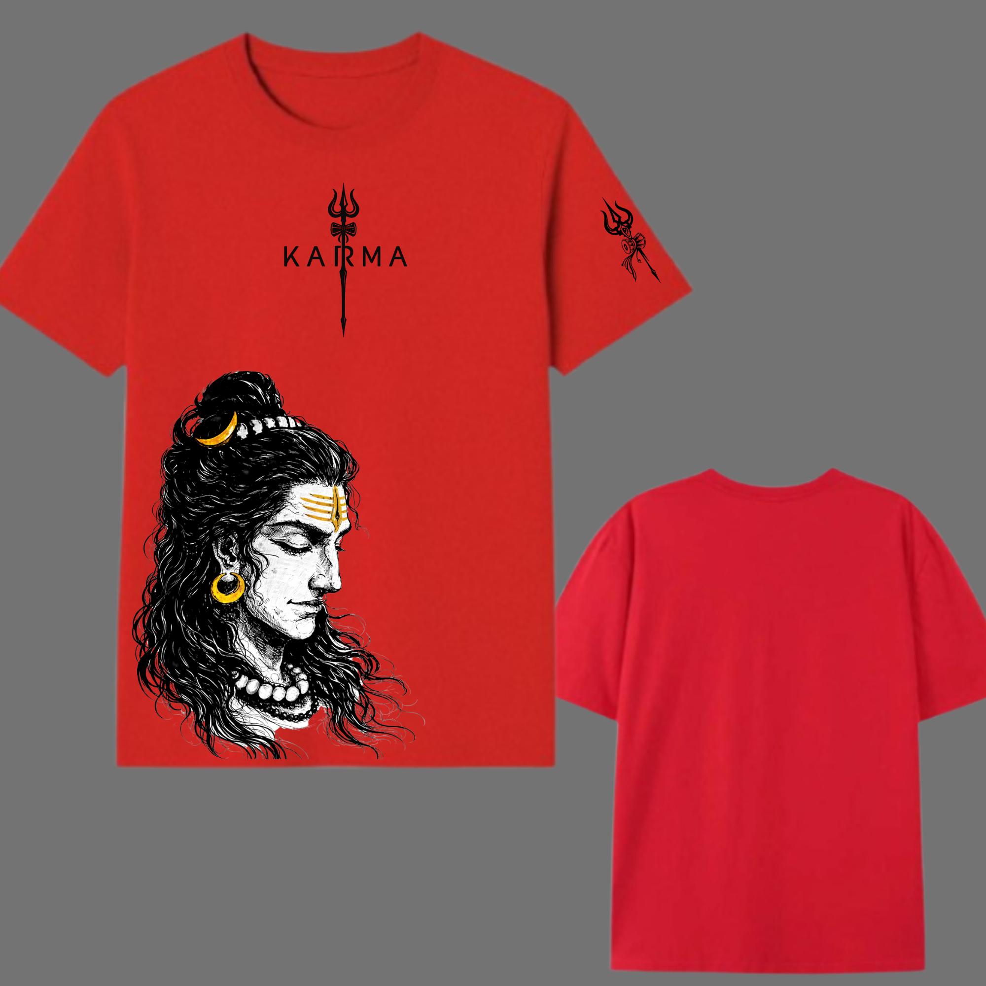 Karma Shiva Oversized Graphic T-Shirt – Beige | Y2R FASHION