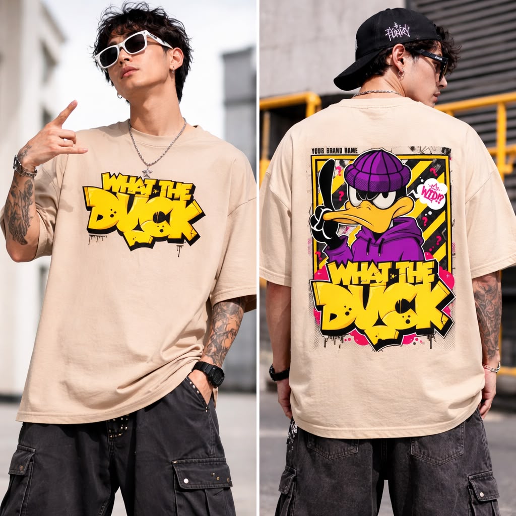 Y2R “What The Duck” Oversized Graphic T-Shirt