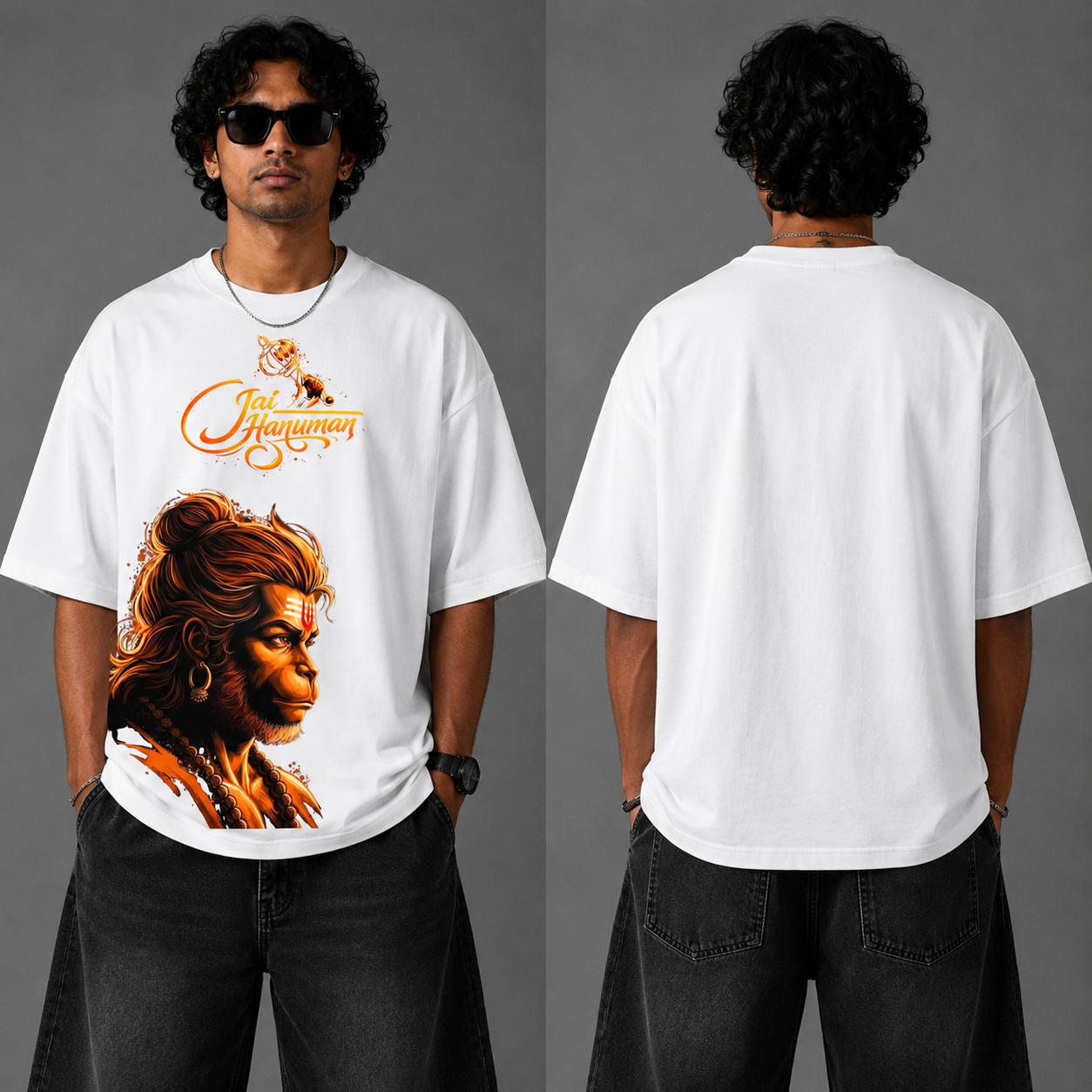 Jai Hanuman Oversized Graphic Printed T-Shirt – Y2R FASHION