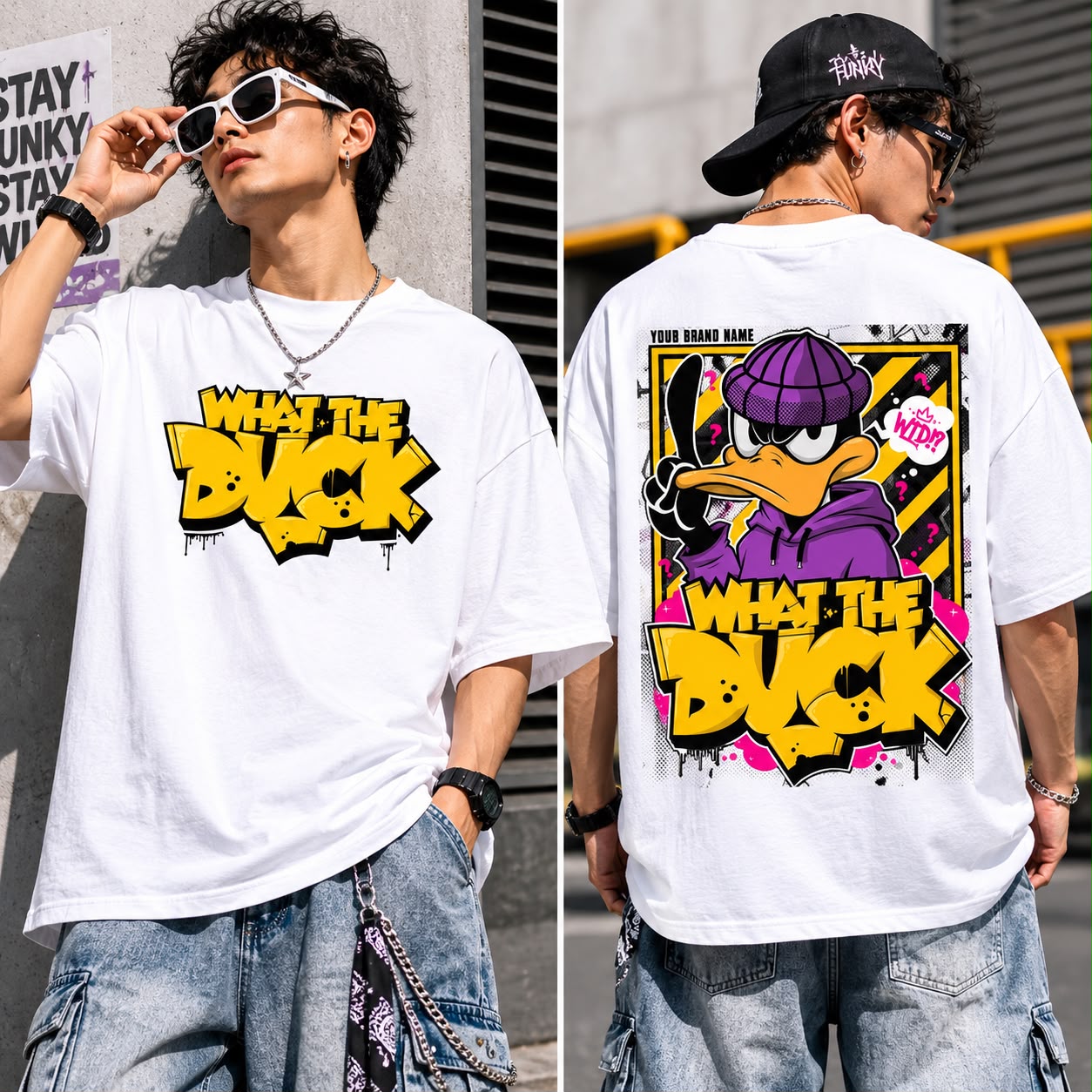 Y2R “What The Duck” Oversized Graphic T-Shirt