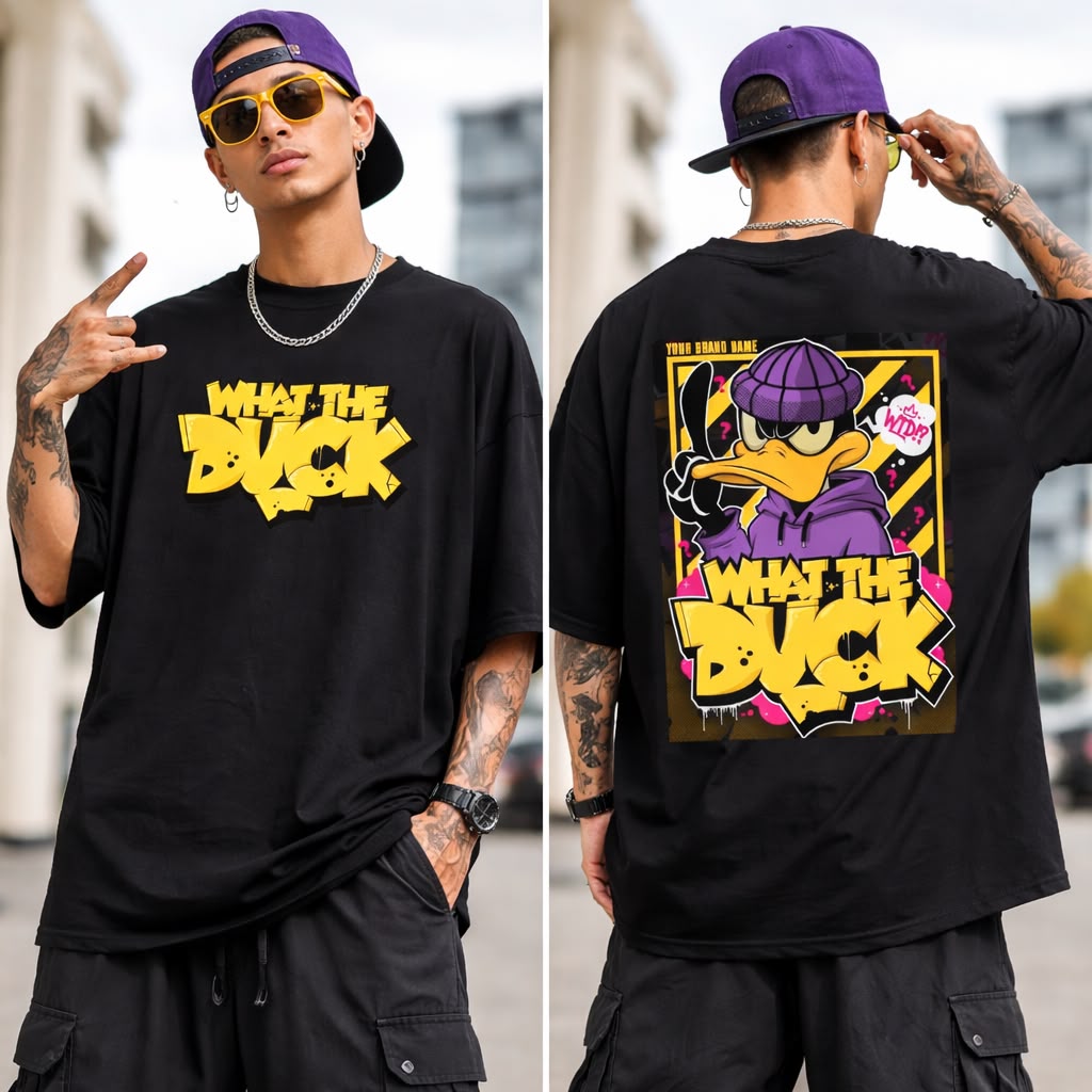 Y2R “What The Duck” Oversized Graphic T-Shirt