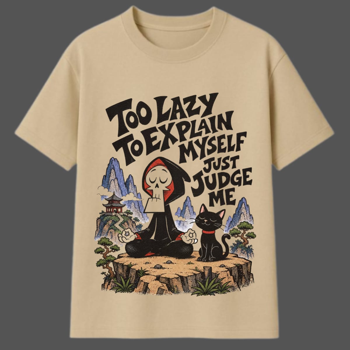 Too Lazy Oversized Graphic T-Shirt
