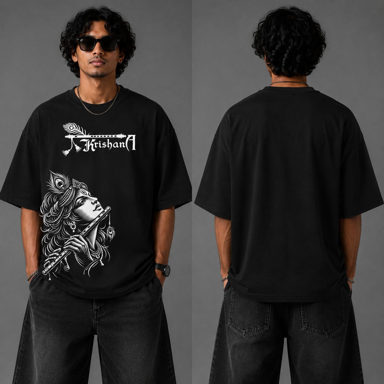 Krishna Oversized Graphic Printed T-Shirt – Y2R FASHION