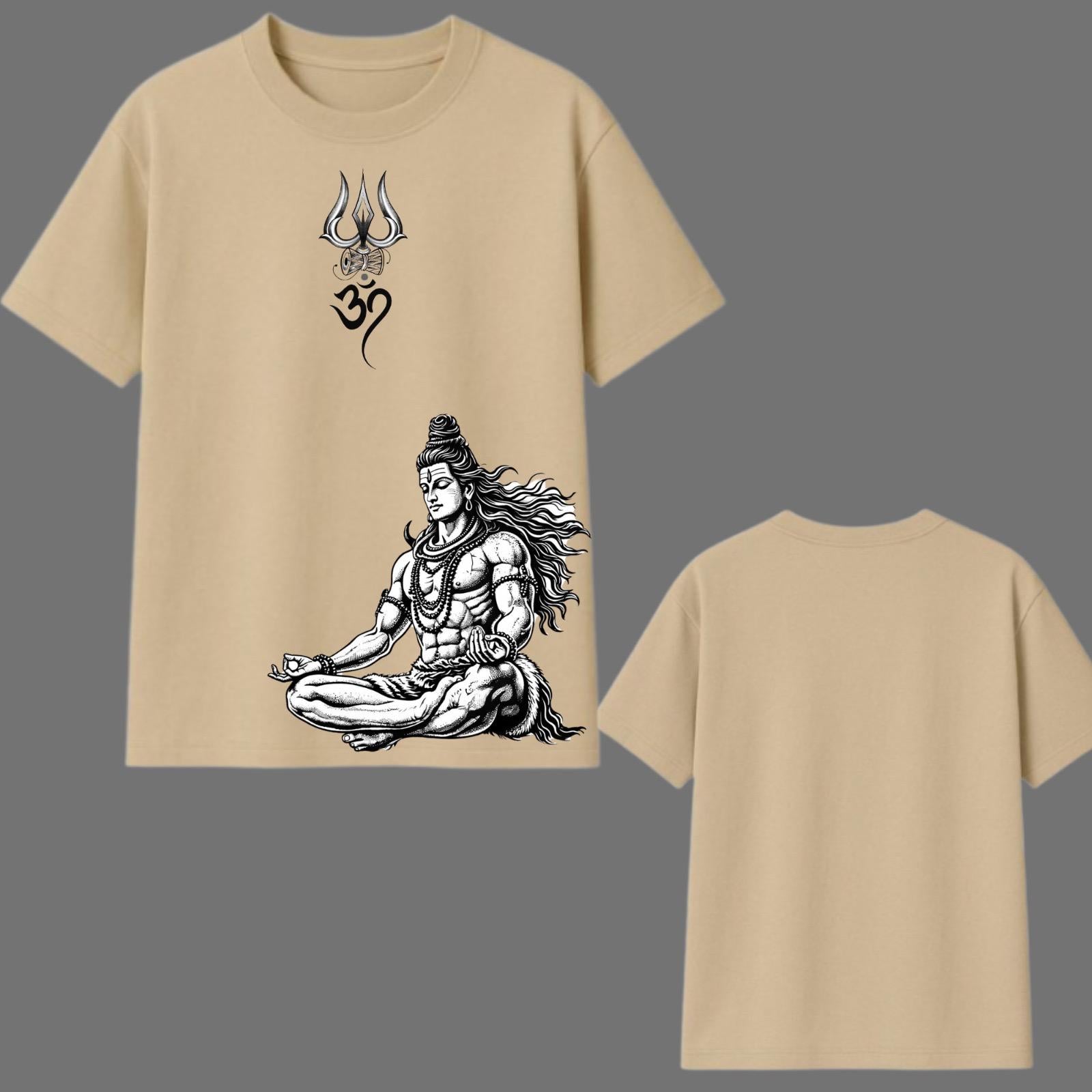 Meditative Shiva Oversized Graphic Printed T-Shirt Y2R FASHION