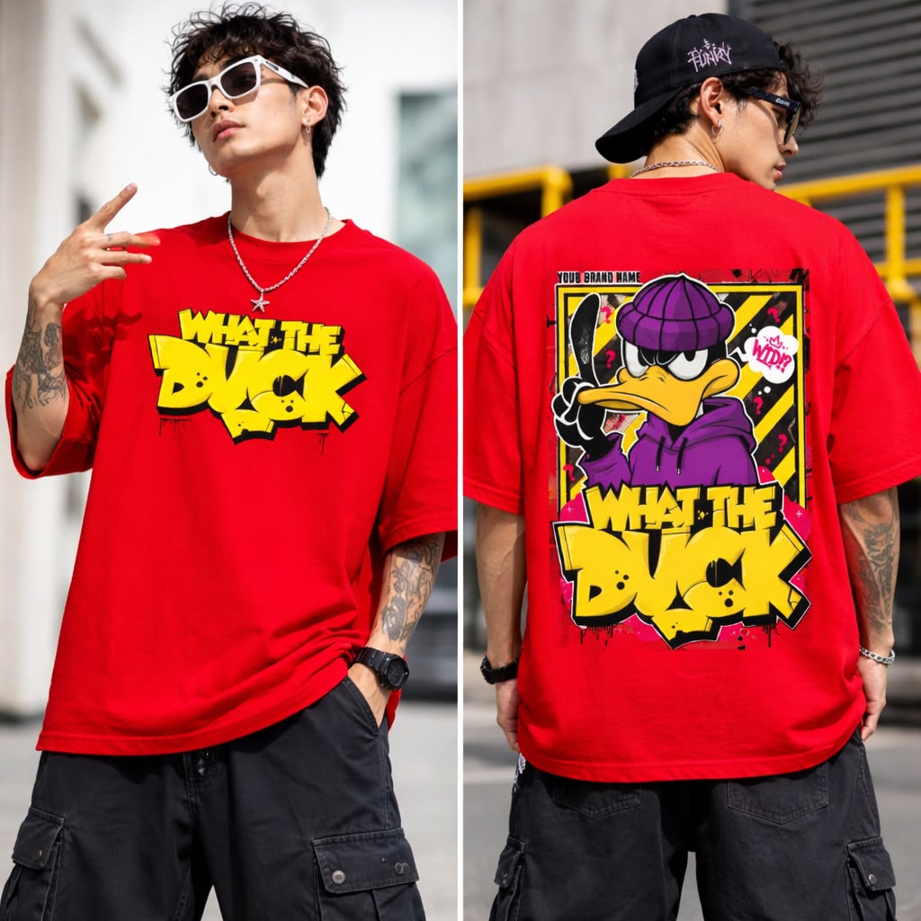Y2R “What The Duck” Oversized Graphic T-Shirt