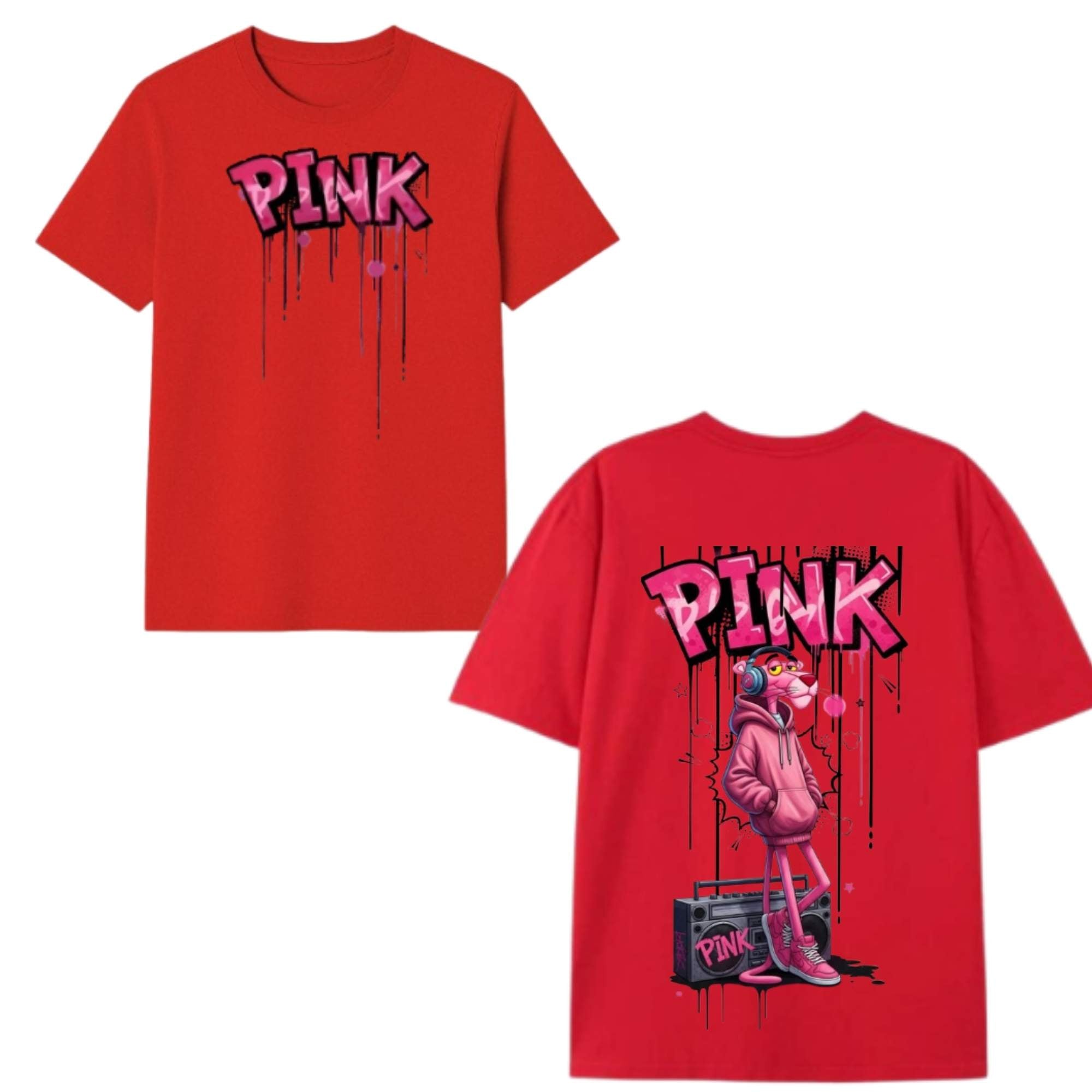 Pink Panther Graffiti Oversized T-shirt