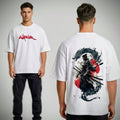 Ronin Spirit Oversized Graphic T-shirt – Samurai & Dragon Edition