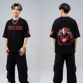 Iron Man "Arc Glow" Oversized T-Shirt - Pitch Black | Stark Edition