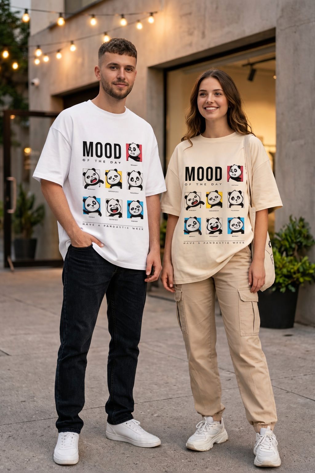 Street print Oversized T-Shirts.