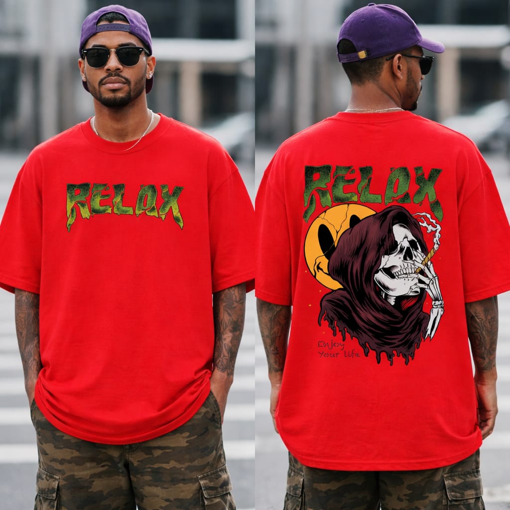 Enjoy Your Life Reaper Oversized T-shirt