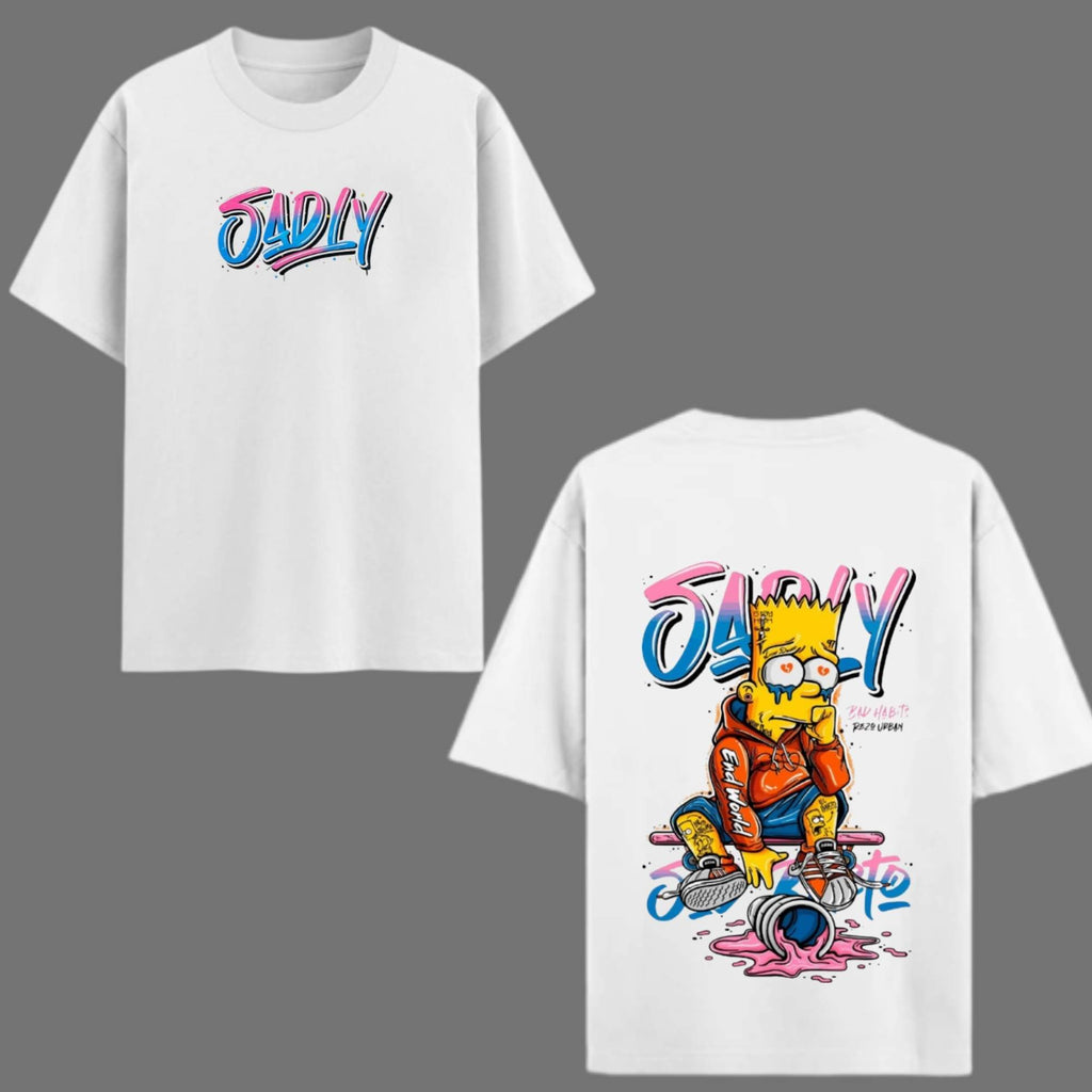 Crying Bart Goth-Street Oversized T-shirt