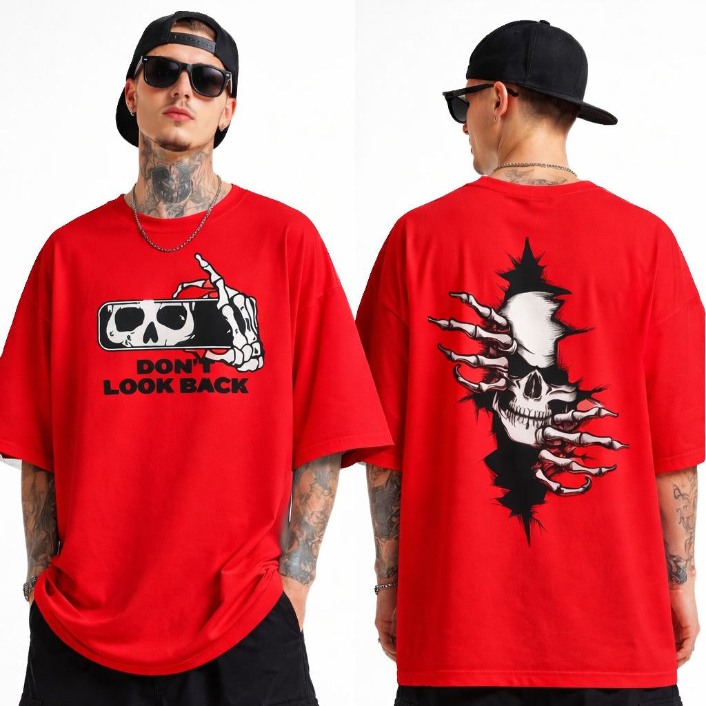 Don't Look Back Oversized T-shirt | Skeleton Edition