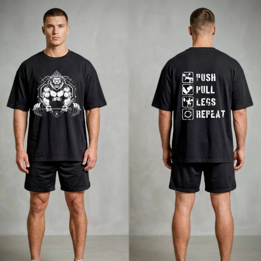 Iron Lion Oversized Graphic T-shirt