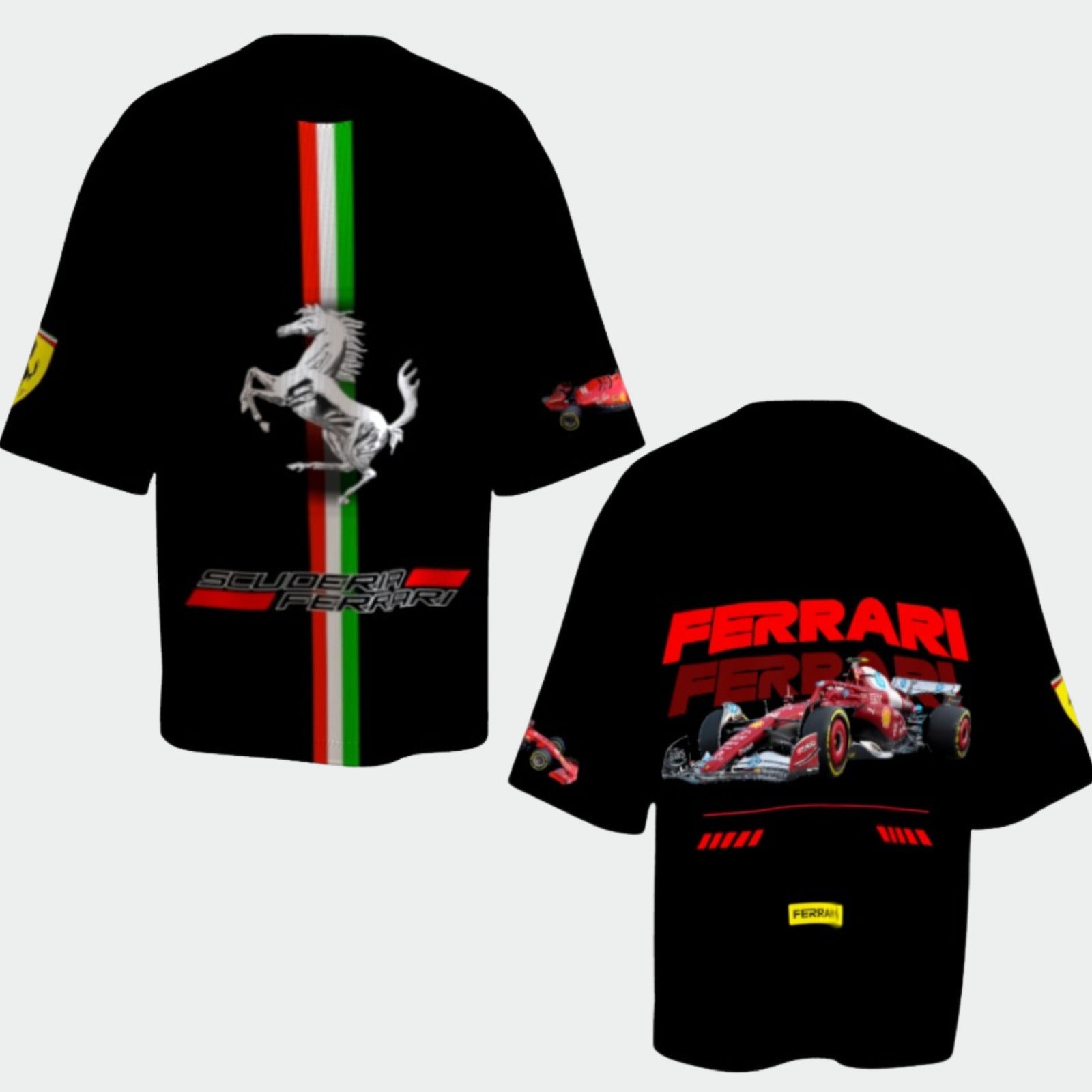 Ferrari "Scuderia Heritage" Oversized T-shirt - Pitch Black