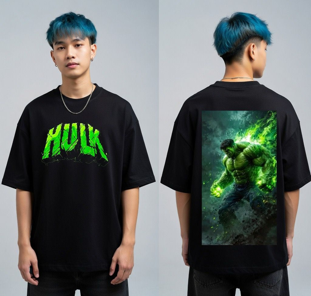 Gamma Smash Oversized T-shirt - Pitch Black | Hulk Edition