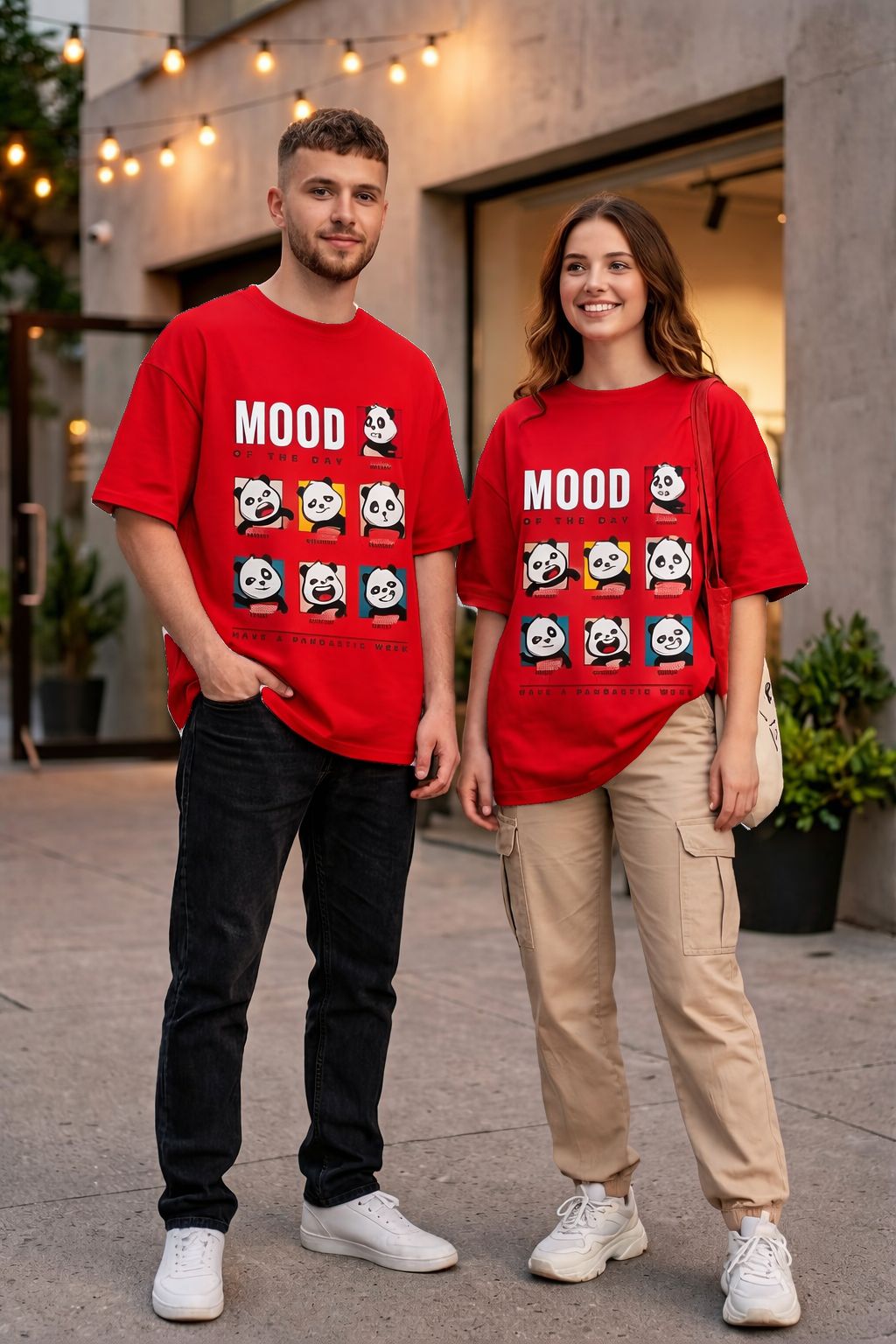 Street print Oversized T-Shirts.