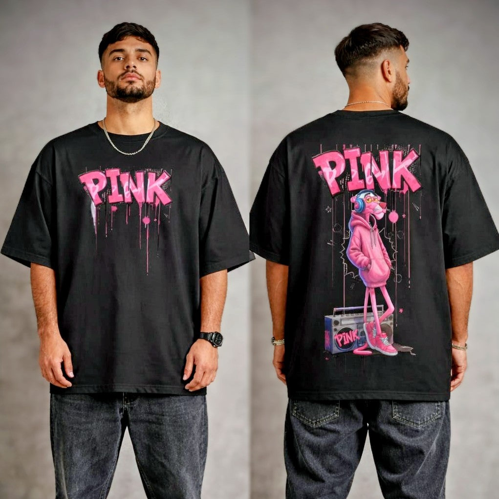 Pink Panther Graffiti Oversized T-shirt
