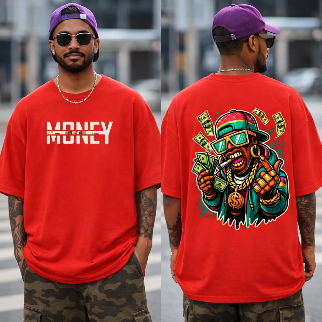 Money Mindset Oversized Graphic T-shirt