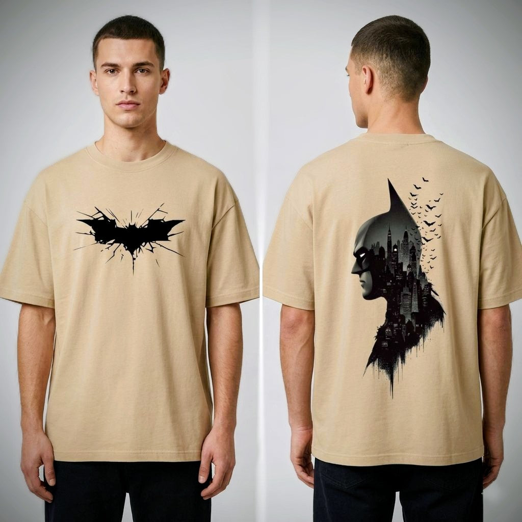 Dark Knight Skyline Graphic Oversized T-shirt